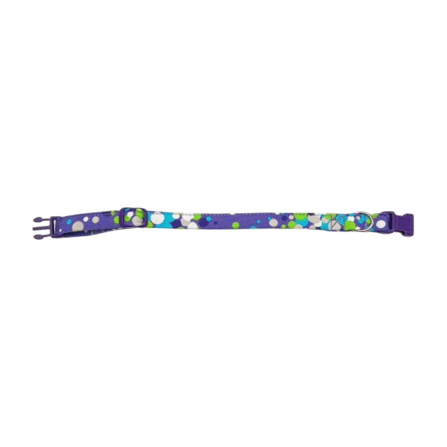 Purple with Dots - Cat Collar with optional Bow Tie